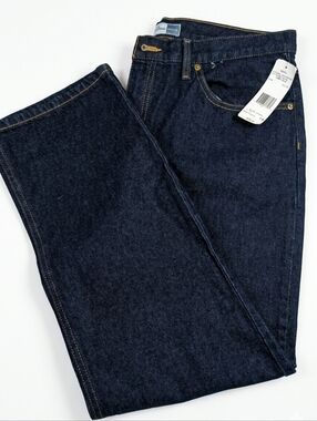 NWT Evan-Picone Basic Dark Blue Straight Leg Denim Jeans Size 16 29" Inseam